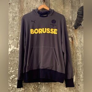 Puma Borussia Dortmund Hoodie BVB
Size Large Gray Black Football Soccer